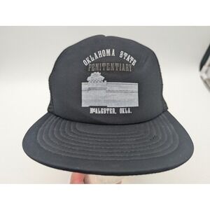 Speedway Oklahoma State Penitentiary McAlester Okla Trucker Hat Snapback Black